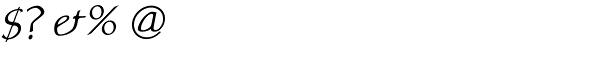 Atlantic Sans Italic Font OTHER CHARS