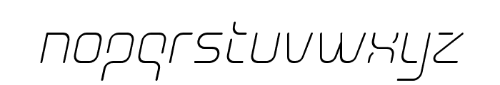 Aunchanted Thin Oblique Font LOWERCASE