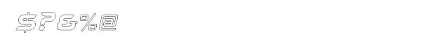 Aura Outline Oblique Font OTHER CHARS