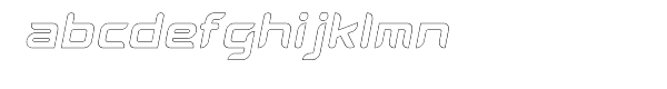 Aura Outline Oblique Font LOWERCASE