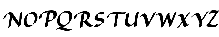 AuthorCalligraphyOpti-Italic Font UPPERCASE