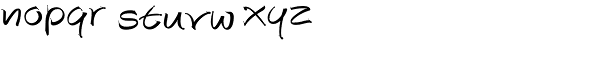 Autograph Script EF Regular Font LOWERCASE