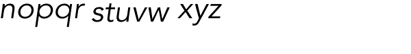 Avenir Book Oblique Font LOWERCASE