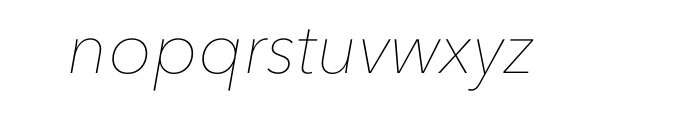 Avenir Next Pro Ultra Light Italic Font LOWERCASE