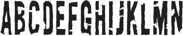 AZ New Rough Torn Regular otf (400) Font UPPERCASE