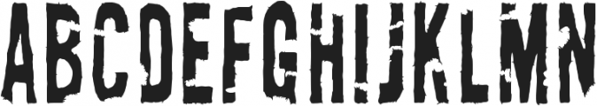 AZ New Rough Torn Regular otf (400) Font LOWERCASE