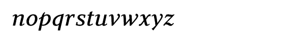 Azuza Medium Italic Font LOWERCASE