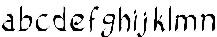 Bad Calligraphic Font LOWERCASE