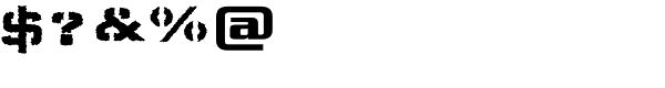 Bank Stencil AI-Medium Rough Font OTHER CHARS