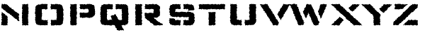 Bank Stencil AI-Medium Rough Font UPPERCASE