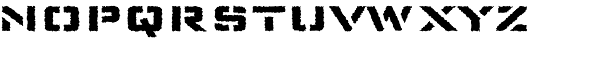 Bank Stencil AI-Medium Rough Font LOWERCASE