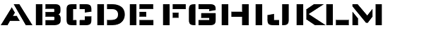 Bank Stencil AI-Medium Font UPPERCASE