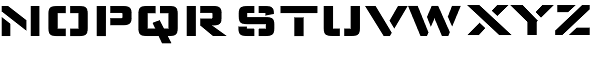 Bank Stencil AI-Medium Font UPPERCASE