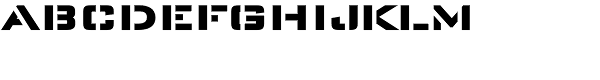 Bank Stencil AI-Medium Font LOWERCASE