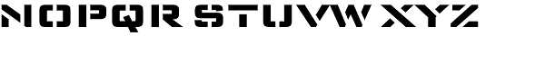 Bank Stencil AI-Medium Font LOWERCASE