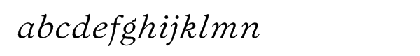 Bannikova™ Multilingual Italic Font LOWERCASE
