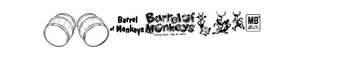 BarrelOfMonkeys Font LOWERCASE