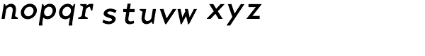 Base Mono Wide Reg Italic Font LOWERCASE