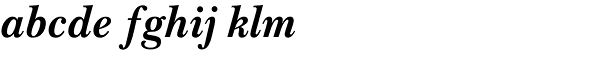 Baskerville Bold Italic Font LOWERCASE