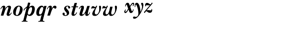 Baskerville Bold Italic Font LOWERCASE