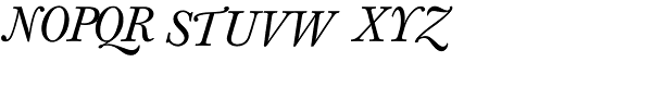 Baskerville Book BQ-Italic OsF Font UPPERCASE