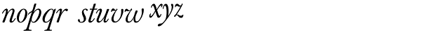 Baskerville Book BQ-Italic OsF Font LOWERCASE