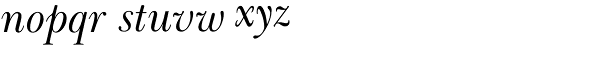 Baskerville Cyr LTStd-Incline Font LOWERCASE