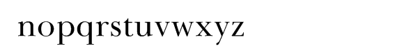 Baskerville LT™ Com Upright Font LOWERCASE