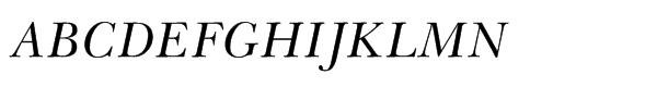 Baskerville LT Greek Monotonic Inclined Font UPPERCASE
