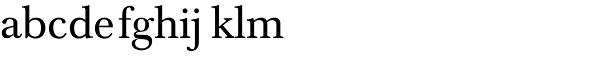 Baskerville Pro Regular Font LOWERCASE