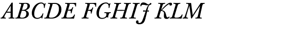 Baskerville Ten SC Italic Font UPPERCASE