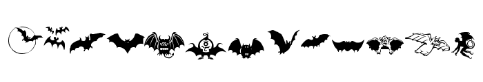 Bats-Symbols Font LOWERCASE