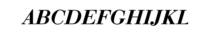 Bauer Bodoni Demi Bold Italic OT Std Font UPPERCASE