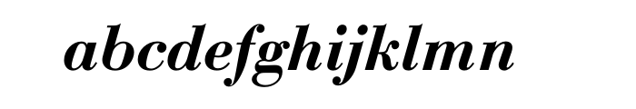 Bauer Bodoni Demi Bold Italic OT Std Font LOWERCASE