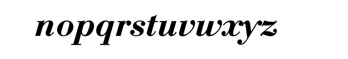 Bauer Bodoni Demi Bold Italic OT Std Font LOWERCASE