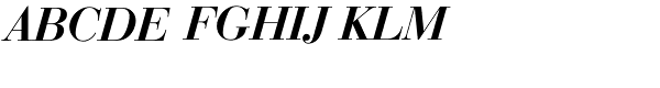 Bauer Bodoni EF Medium Italic Font UPPERCASE