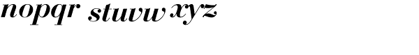 Bauer Bodoni EF Medium Italic Font LOWERCASE