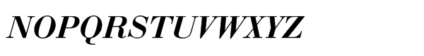 Bauer Bodoni Std Demi Bold Italic Font UPPERCASE