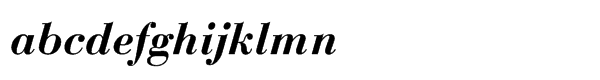Bauer Bodoni Std Demi Bold Italic Font LOWERCASE