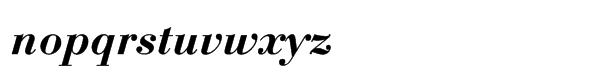 Bauer Bodoni Std Demi Bold Italic Font LOWERCASE