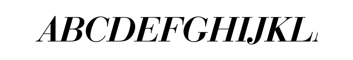 Bauer Bodoni TU Medium Italic OT Font UPPERCASE