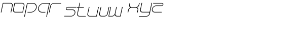 Bauhau Light Italic Font LOWERCASE