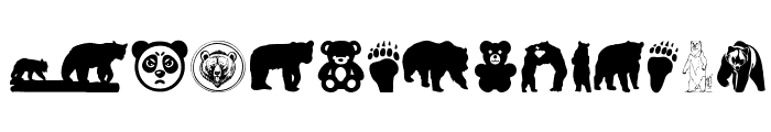 Bear Icons Font UPPERCASE