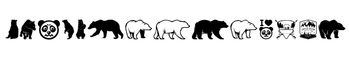 Bear Icons Font LOWERCASE