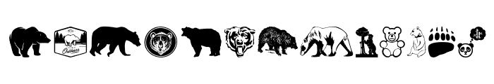 Bear Icons Font LOWERCASE