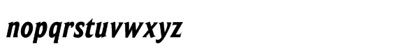 Beaufort Condensed Heavy Italic Font LOWERCASE