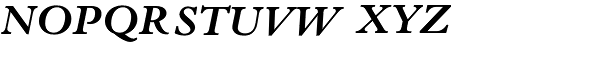 Bembo Std-Bold Italic Font UPPERCASE