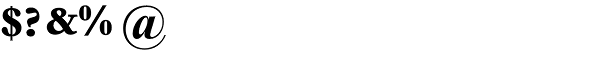 Bembo Std-Extra Bold Font OTHER CHARS