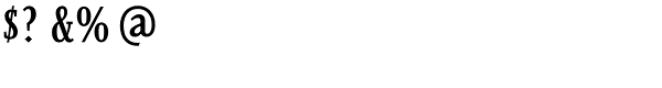 Benicia Medium Condensed Font OTHER CHARS