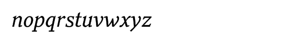 Benicia™ Medium Italic Font LOWERCASE